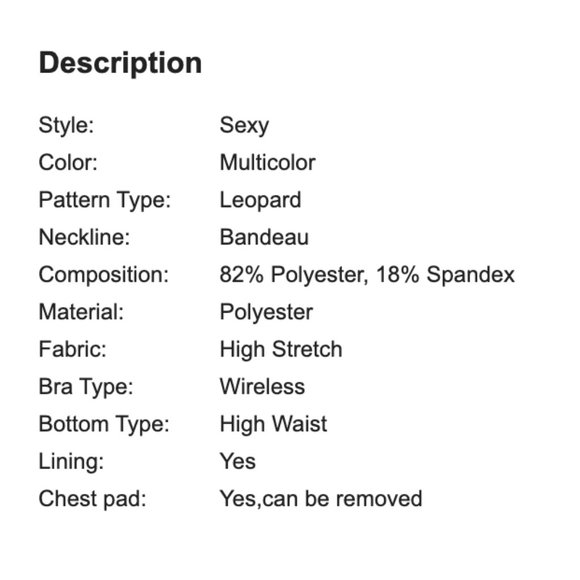 🏝 🐆 Leopard Bandeau Bikini - Picture 5 of 5